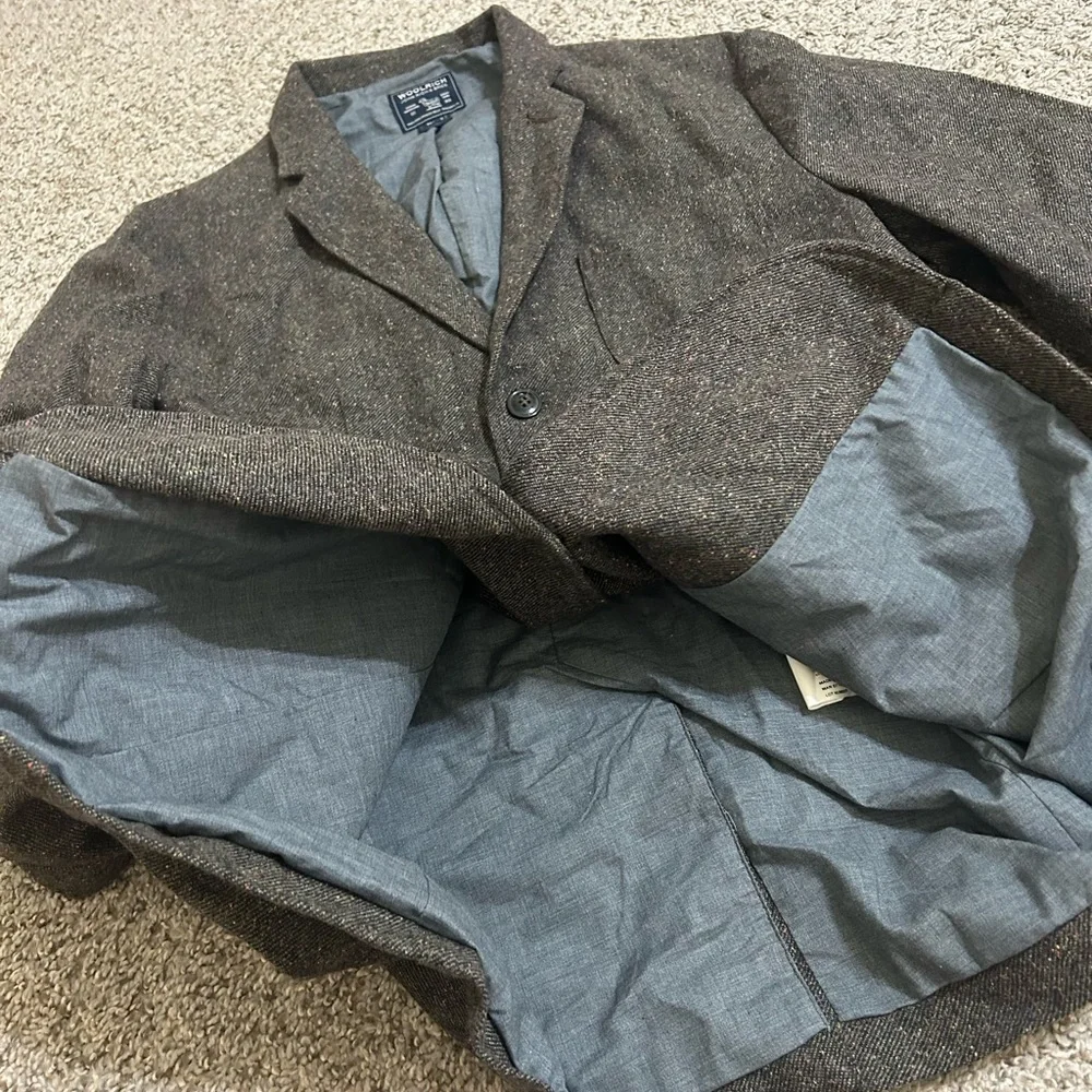Woolrich Worker's Tweed Blazer Jacket Wool Blend Men's Size Medium Lined Button